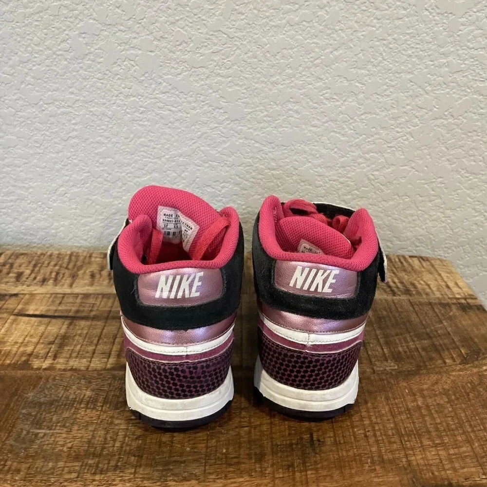 Nike Shoes Youth Girl Sz US 5Y EUR 37.5 Air Morgan 2 Mid Blk Gray Pink Sneakers